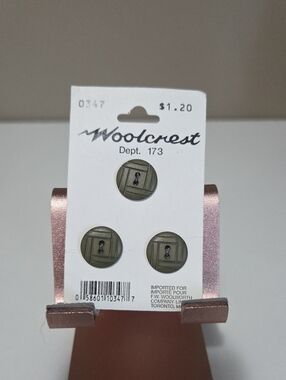 Vintage Woolcrest Olive Green Buttons